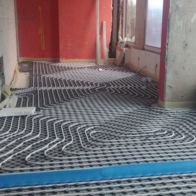 Provádění podlah z rychlovazného cementu Hotel Horal, Špindlerův Mlýn